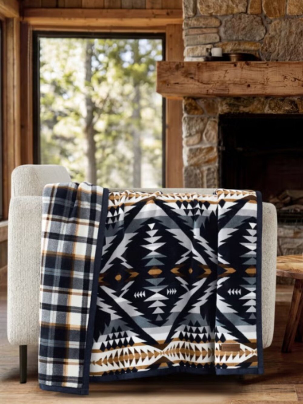 Pendleton Reversible Plush Throw Blanket - Opal Vista - 50" x 70"